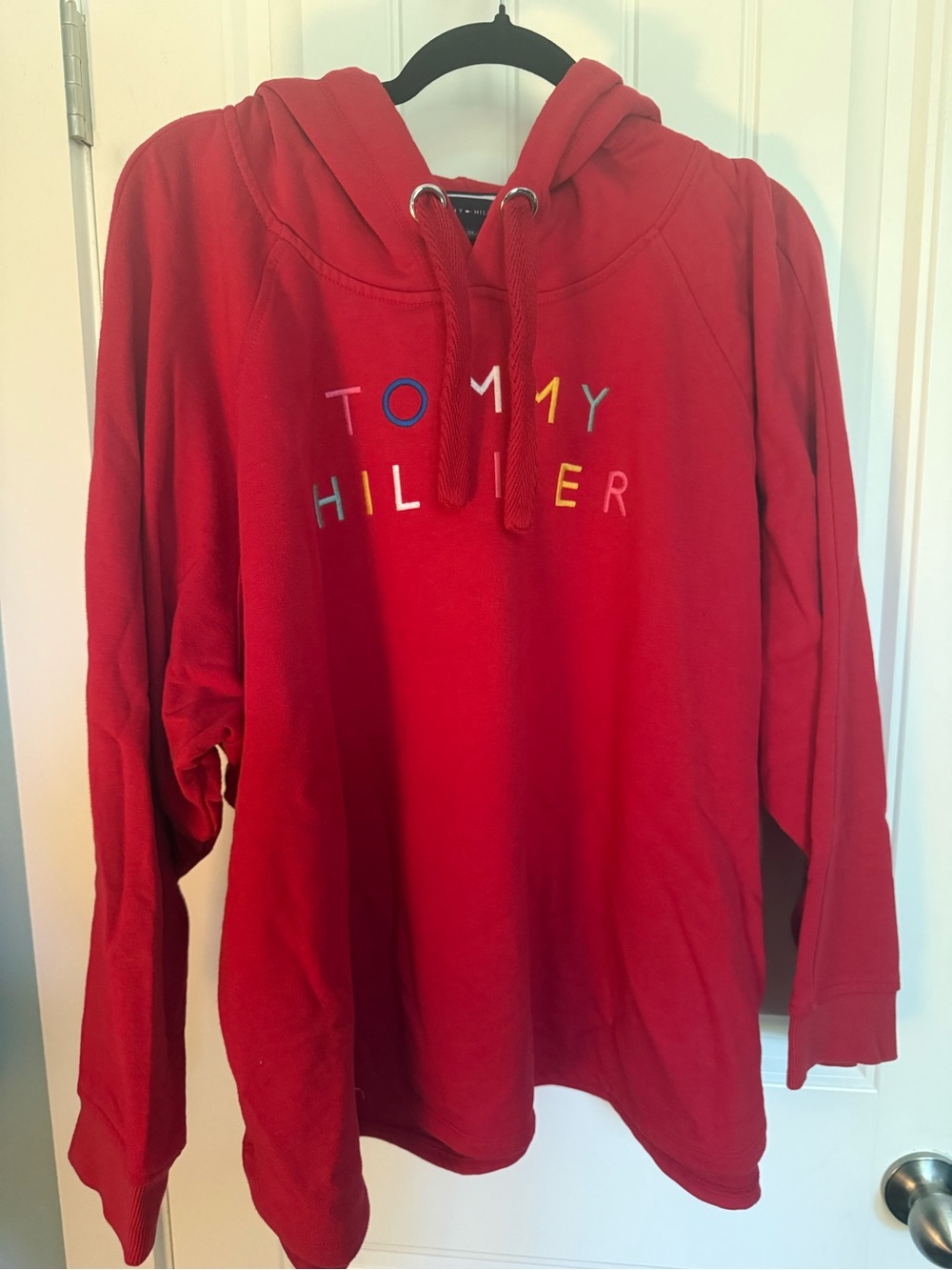 Tommy Hilfiger Women’s Red Hooded Sweatshirt